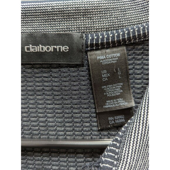 Claiborne Mens Pullover Short Sleeves Shirt Size Large Prima Cotton - Picture 4 of 4